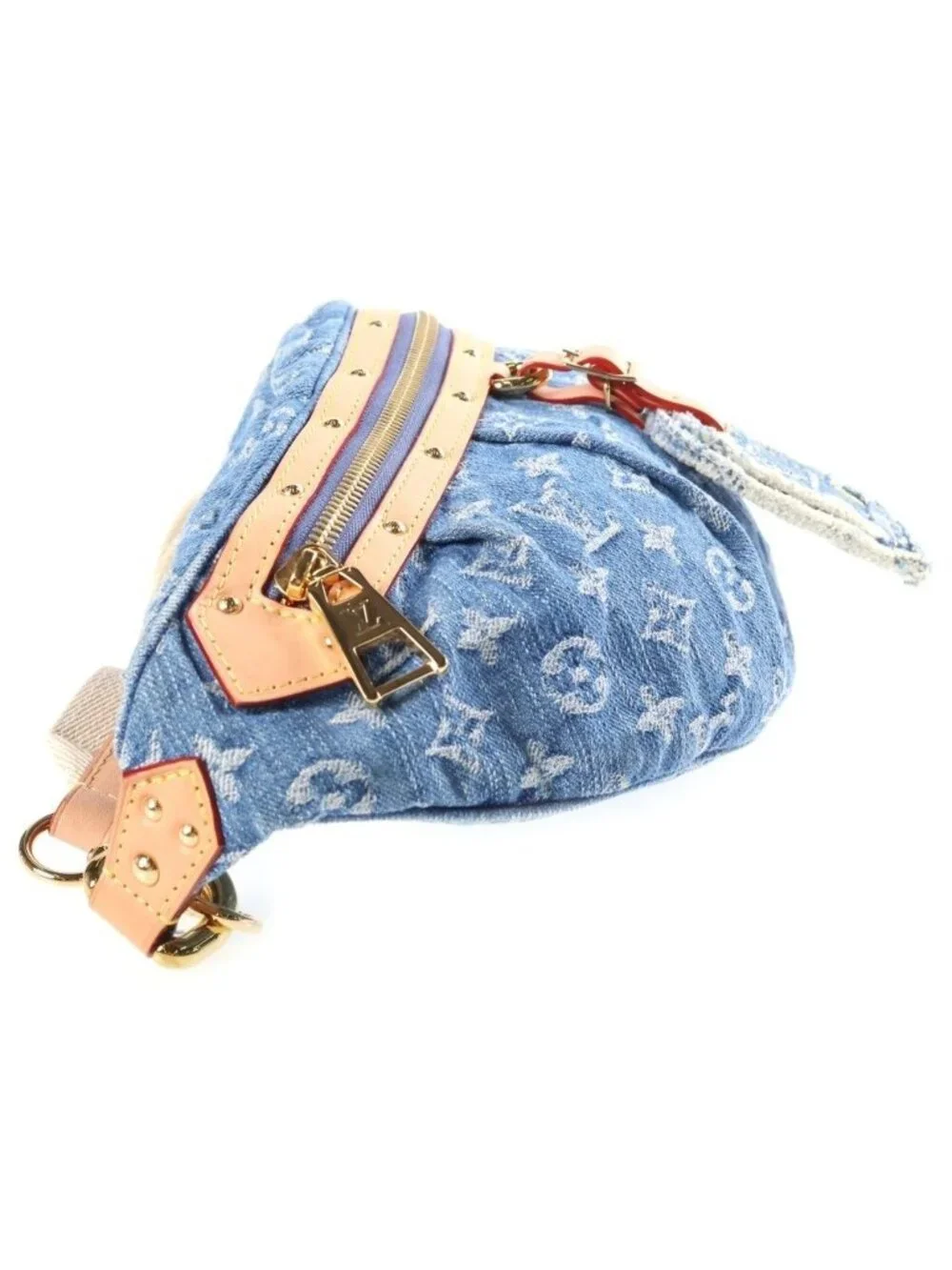 Louis Vuitton Monogram Denim LV Remix High Rise Shoulder Bag Indigo